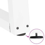 vidaXL Pieds de table basse en forme de V  2 pièces  blanc  30 x (30-31 3) cm  acier