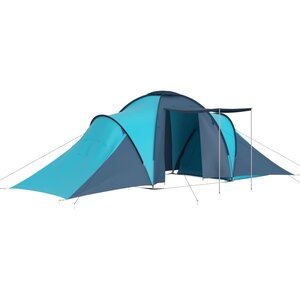 vidaXL Tente de camping pour 6 personnes bleu et bleu clair