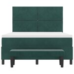 vidaXL Lit box spring avec matelas & banc vert foncé 140x200 cm velours