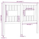 vidaXL Tête de lit Blanc 126x4x100 cm Bois massif de pin