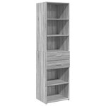 vidaXL Armoire de rangement mince sonoma gris 50x42 5x225 cm