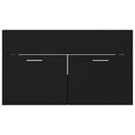 vidaXL Armoire d'évier Noir 80x38 5x46 cm Aggloméré