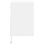 vidaXL Tables de chevet murales avec lumières LED 2 Pièces blanc
