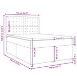 vidaXL Sommier à lattes de lit avec matelas Crème 140x190 cm Tissu