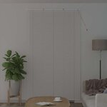 vidaXL Store de Fenêtre avec des rideaux Blanc Aluminium