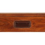 Bureau table meuble travail informatique bois d'acacia et finition en sesham 110 cm 0502092