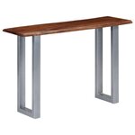 vidaXL Table console 115x35x76 cm Bois d'acacia massif et fer