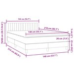 vidaXL Sommier à lattes de lit avec matelas rose 140x210 cm velours