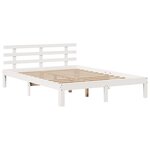vidaXL Cadre de lit avec tête de lit sans matelas blanc 140x190 cm