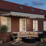 vidaXL Auvent rétractable électrique Crème et Blanc 3 x 2 m