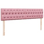 vidaXL Cadre de lit ottoman avec matelas rose 200x200 cm velours
