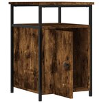 vidaXL Table de chevet chêne fumé 40x42x60 cm bois d'ingénierie