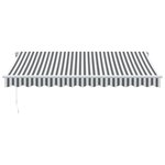 vidaXL Auvent manuel rétractable avec LED anthracite blanc 350x250 cm
