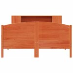 vidaXL Lit bibliothèque sans matelas cire marron 160x200 cm pin massif