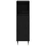 vidaXL Cabinet de salle de bain avec porte Chêne noir 30 x 30 x 100 cm