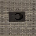 vidaXL Chaises inclinables de jardin lot de 2 et coussins gris rotin