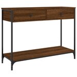 vidaXL Table console chêne marron 100x34 5x75 cm bois d'ingénierie