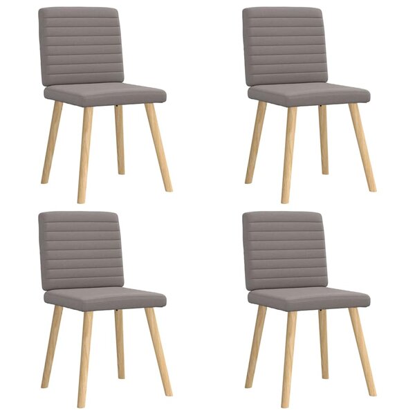 vidaXL Chaises à manger lot de 4 taupe tissu