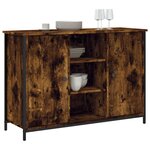 vidaXL Buffet chêne fumé 100x35x70 cm bois d'ingénierie