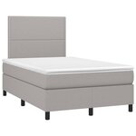 vidaXL Sommier à lattes de lit avec matelas Gris clair 120x200cm Tissu