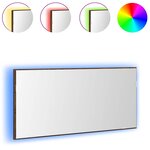 vidaXL Miroir Chêne marron 80 x 37 cm Verre et Bois Ingénierie