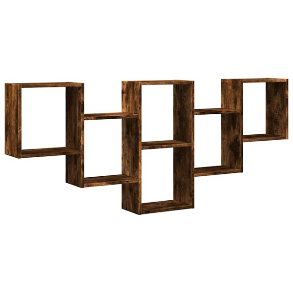 vidaXL Étagère murale chêne fumé 159x18x66 cm bois d'ingénierie