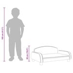 vidaXL Canapé pour enfants gris clair 70x45x30 cm tissu
