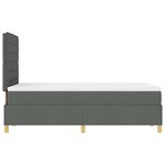 vidaXL Lit à ressorts avec Matelas & LED Gris foncé 120x200 cm Tissu