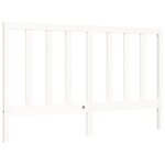 vidaXL Cadre de lit avec tête de lit blanc 160x200 cm bois massif