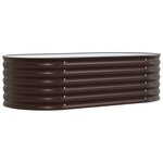 Jardinère Élevée vidaXL Marron 160x80x44 cm Acier Galvanisé