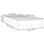 vidaXL Cadre de lit sans matelas noir 80x200 cm velours