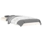 vidaXL Cadre de lit sans matelas blanc 75x190 cm bois de pin massif