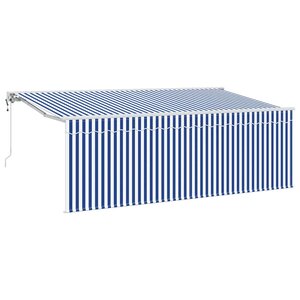 vidaXL Auvent Rétractable Bleu et Blanc 400 x 200 cm