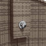 vidaXL Douche d'extérieur gris 100x100x241 5 cm poly rotin bois acacia