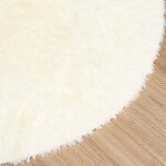 vidaXL Tapis shaggy à poils longs NAVARRA crème 120x120 cm polyester