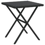 vidaXL Chaises longues lot de 2 avec table noir résine tressée