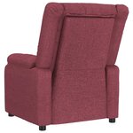vidaXL Fauteuil inclinable électrique Rouge bordeaux Tissu