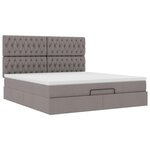VidaXL Cadre de lit ottoman avec matelas taupe 160x200 cm tissu