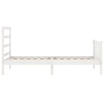 vidaXL Cadre de lit sans matelas blanc 90x190 cm bois de pin massif