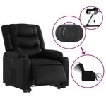 vidaXL Fauteuil inclinable électrique noir similicuir