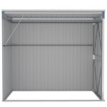 vidaXL Abri de jardin mural Gris 118x194x178 cm Acier galvanisé