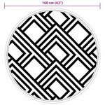 vidaXL Tapis d'extérieur gris Ø160 cm PP