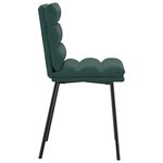 vidaXL Chaises à manger lot de 4 Vert foncé Velours