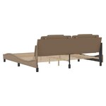 vidaXL Cadre de lit Viana sans matelas cappuccino 200x200 cm similicuir