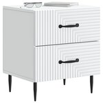 vidaXL Cabinet de chevet 2 pièces Blanc 43 x 34 5 x 47 5 cm