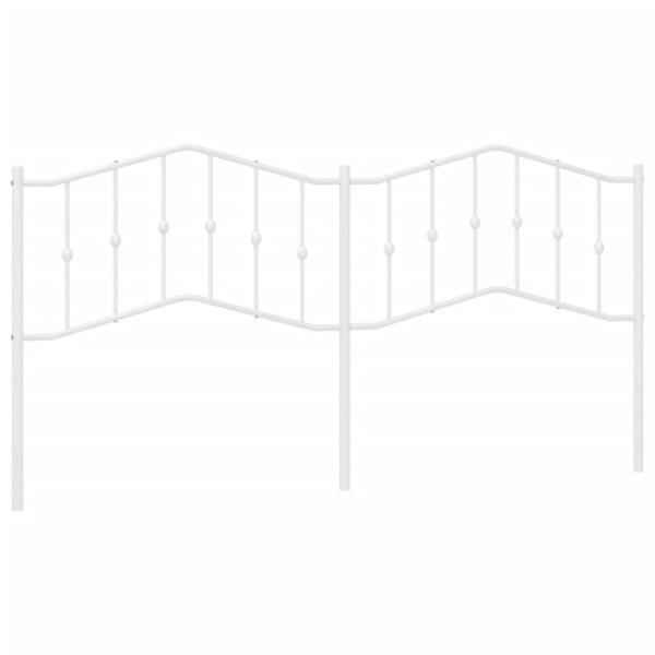 vidaXL Tête de lit de remplacement métal blanc 200 cm