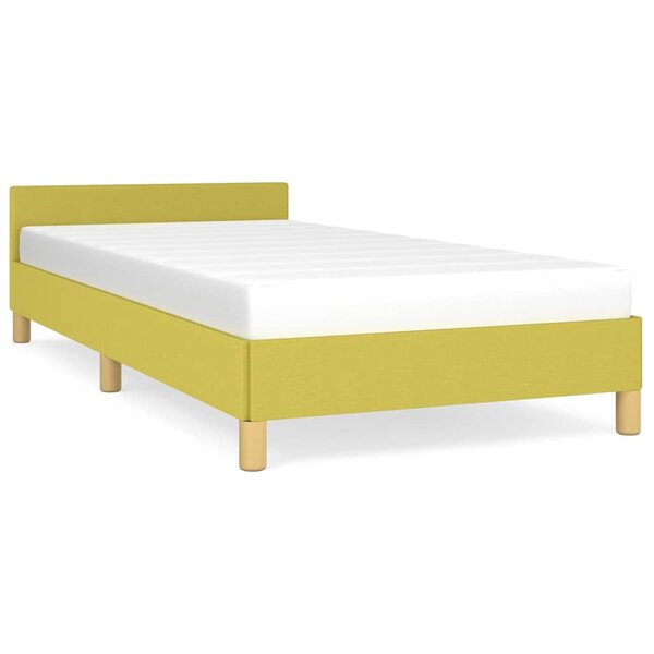 vidaXL Cadre de lit sans matelas vert 100x200 cm tissu