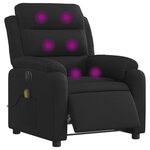 vidaXL Fauteuil de massage inclinable électrique Noir Tissu