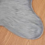 vidaXL Tapis en fausse Tafalla Gris 60 x 90 cm Polyester