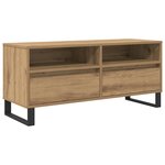 vidaXL Meuble TV avec tiroir Chêne artisanal 100 x 34 5 x 44 5 cm